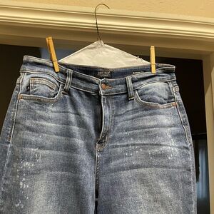 Judy Blue Women's Distressed Blue Boyfriend Jeans